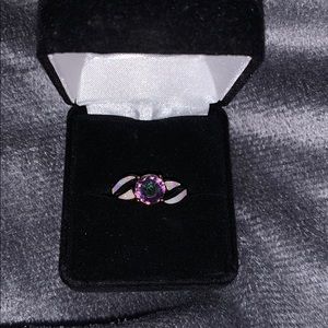 Purple and Black Ring
